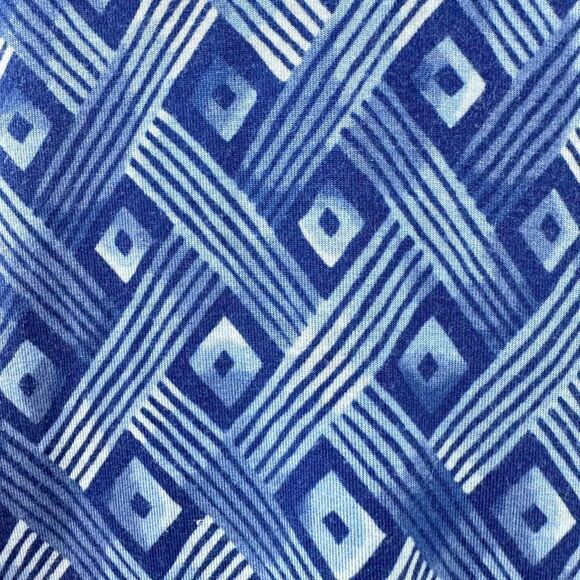 J. MCLAUGHLIN Jana Top Modal Blue Geometric Print Long Sleeve Pullover Stretch M - Picture 2 of 7